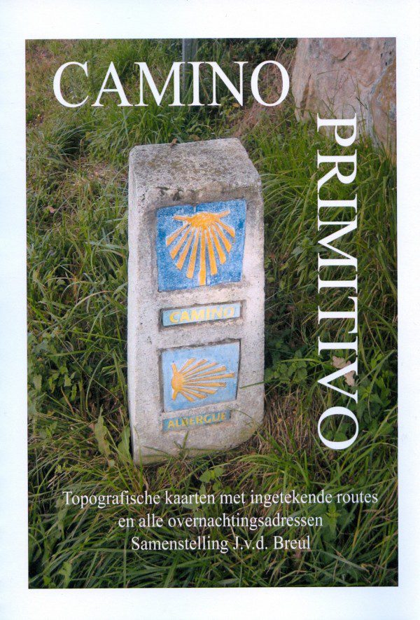 Camino Primitivo - Topografische kaarten met ingetekende routes en alle overnachtingsmogelijkheden